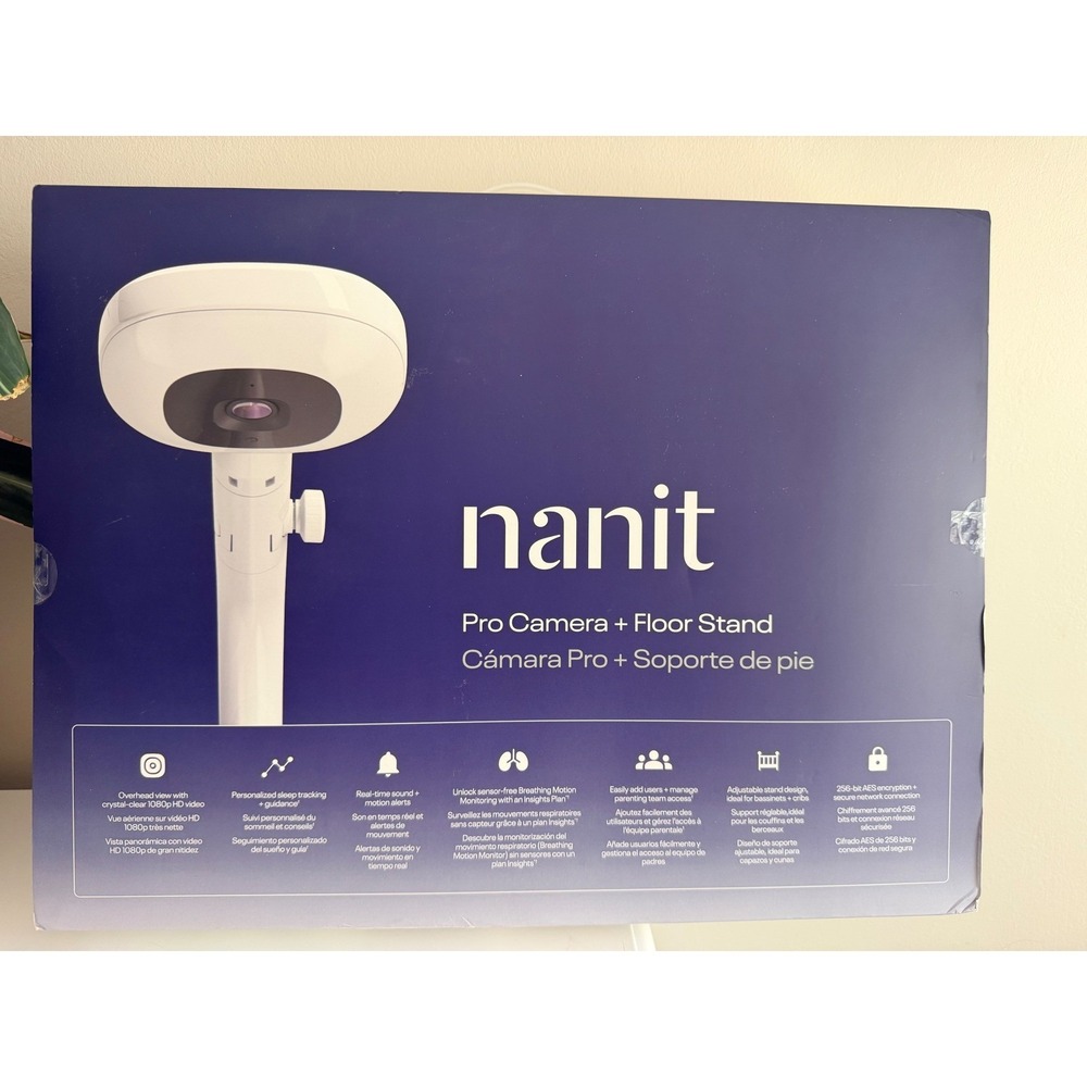 Nanit Pro Camera‎ + Floor Stand Smart Baby Monitor White NEW NWT